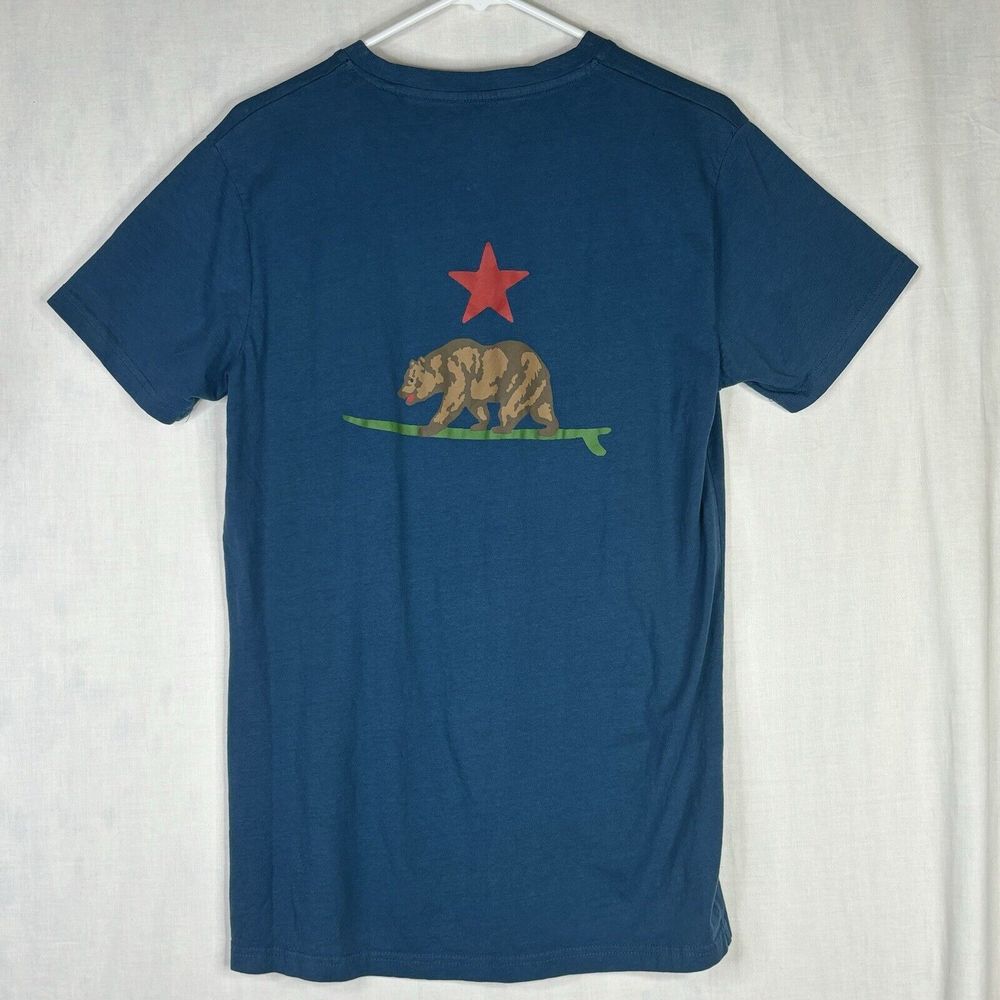 Public Record T-shirt Womens Medium Teal California‎ Republic Graphic Bear Tee